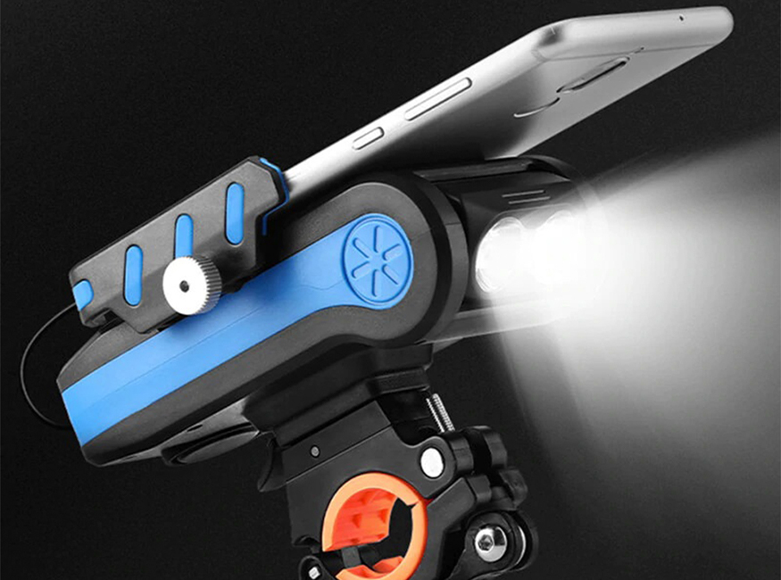 Orava ET3-E067-1 - 4v1 multifunkčný držiak na mobil so svetlom a powerbankou