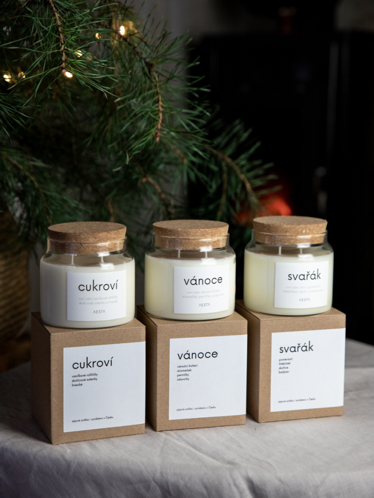 Sójová svíčka Cukroví