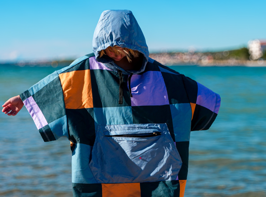 Pončo Fleece Checkers