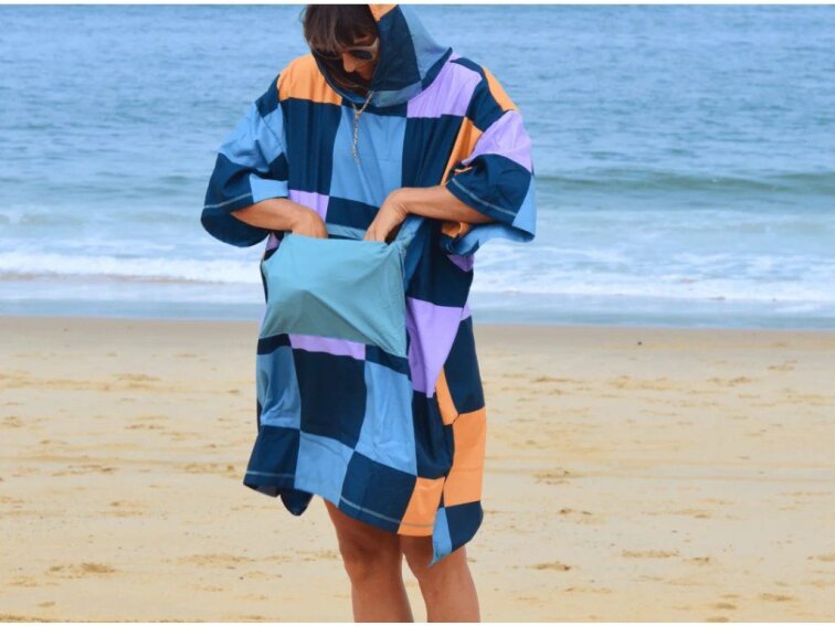 Pončo Fleece Checkers