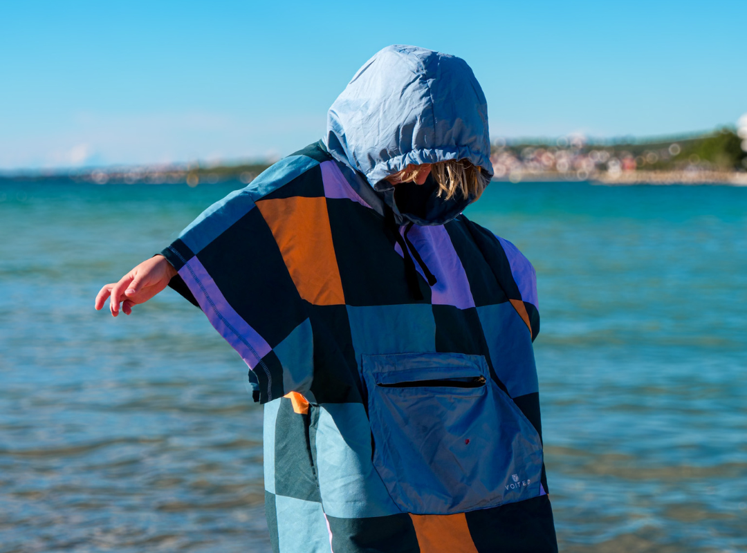 Pončo Fleece Checkers