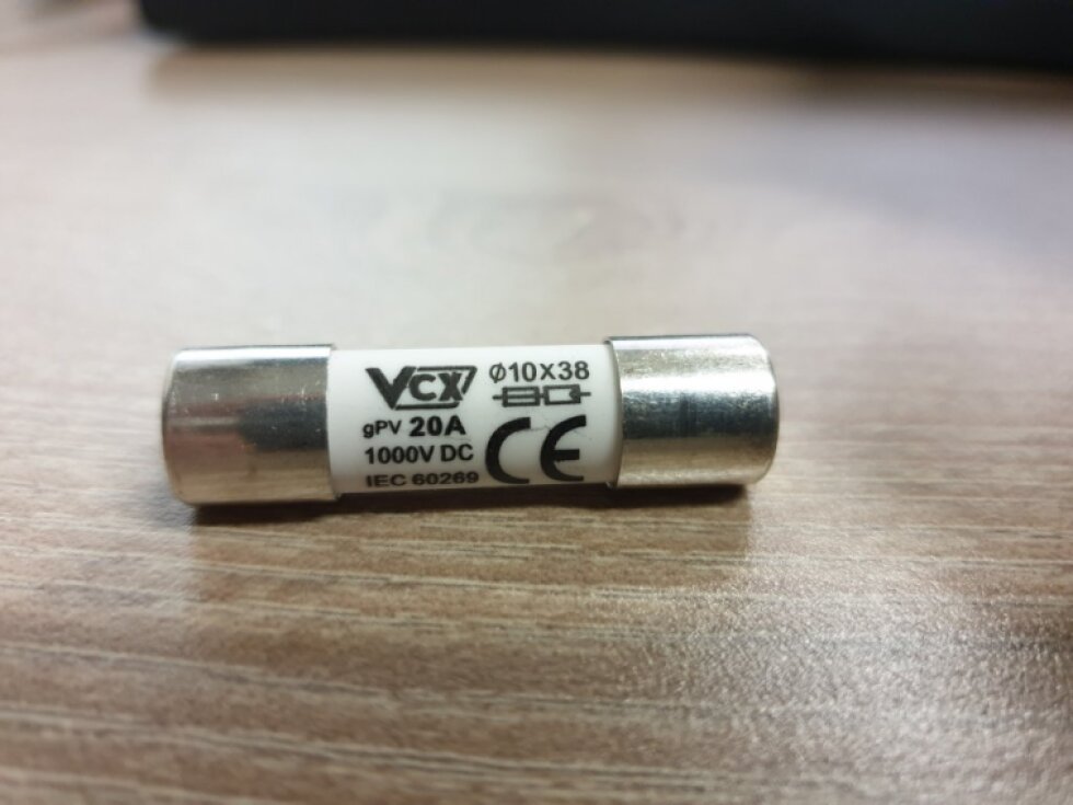 Pojistka VCX 16A gPV, 1000V DC (10x38)