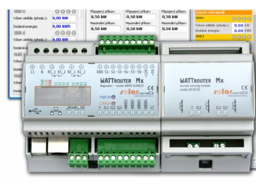 WATTrouter Mx regulátor a měřící modul