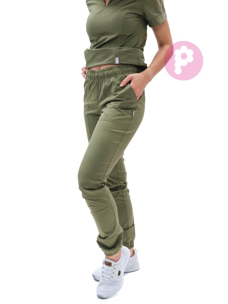 Zdravotnícke nohavice ZARA SATTÉ Oliva