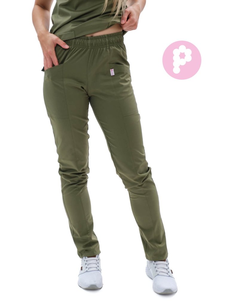 Zdravotnícke nohavice SISI SATTÉ Regulár Oliva