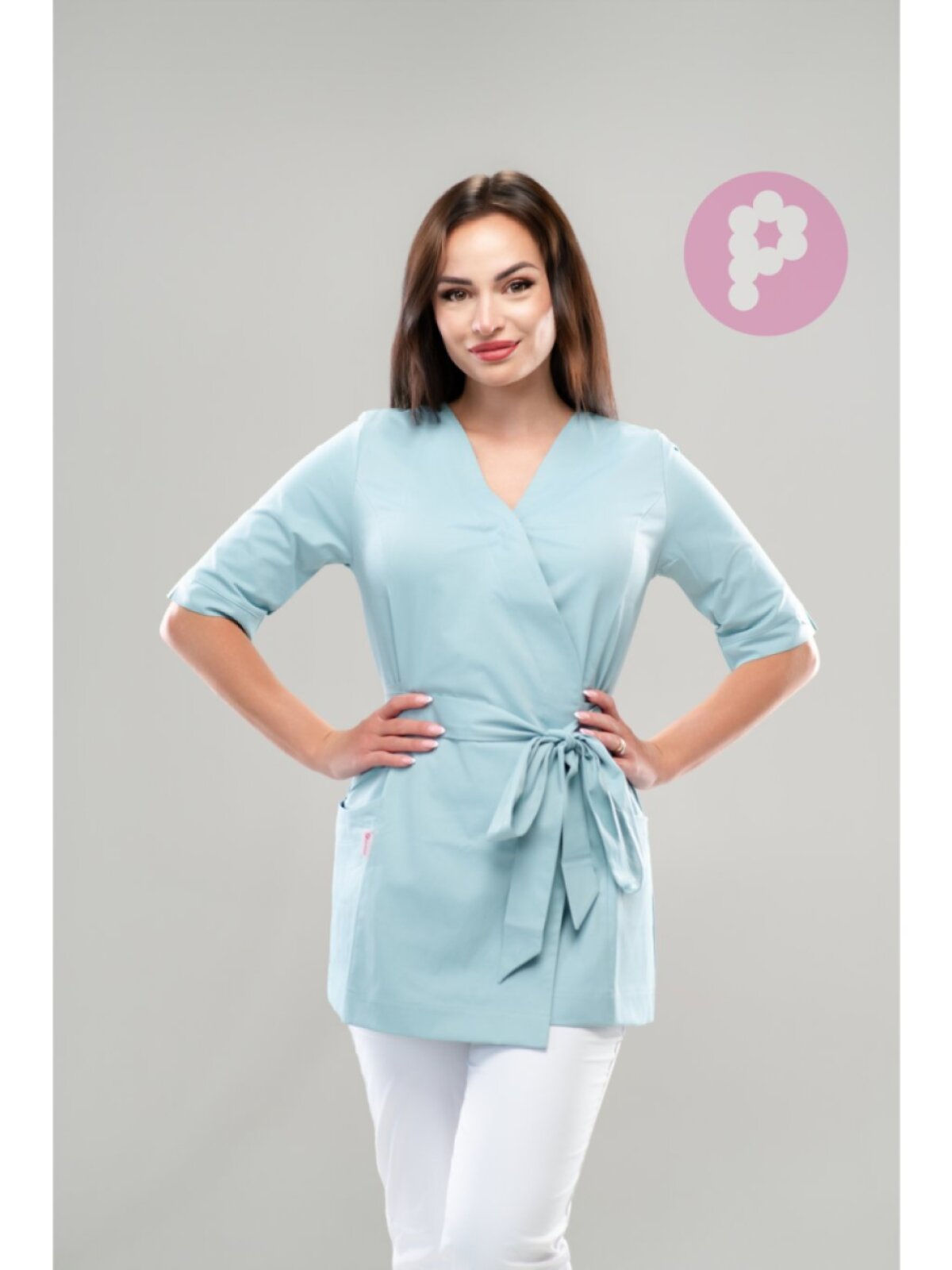 Zavinovacia blúzka IZABEL Blank Blue