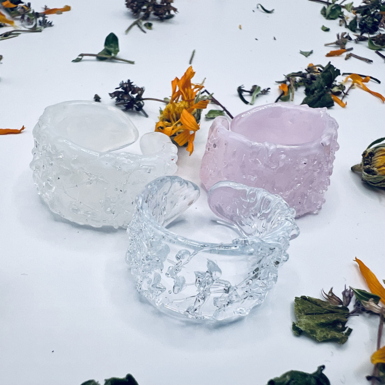 Hand made sklenený prsteň