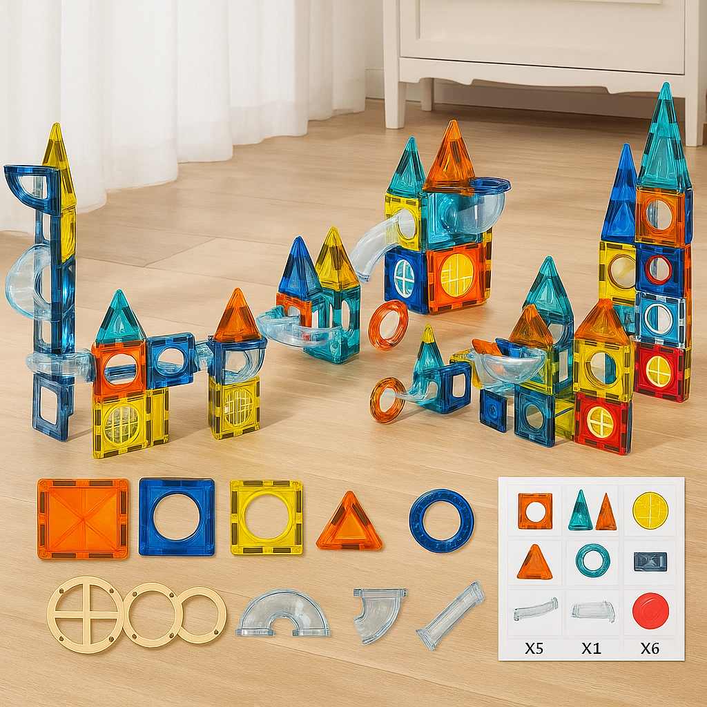 Magnetická stavebnica z plochých dielikov