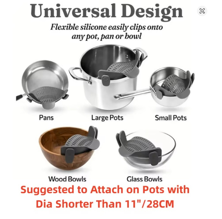 Silikónové cedítko na hrniec