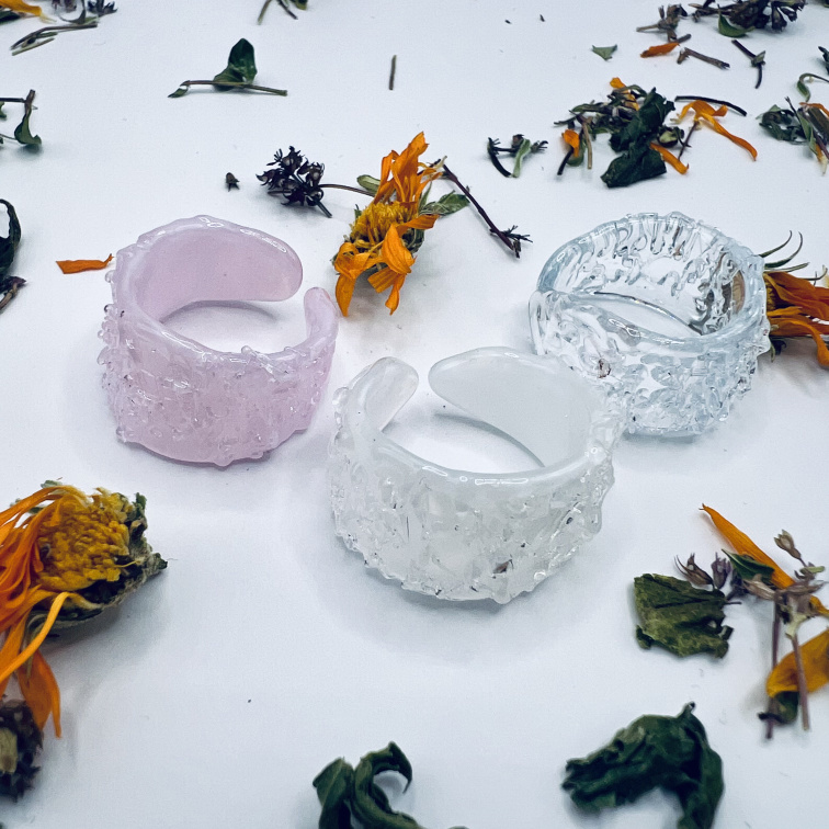 Hand made sklenený prsteň