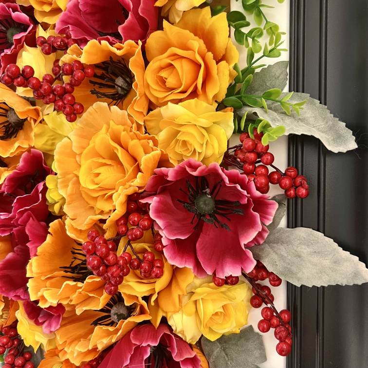 Kvetinový obraz „Ohnivá lúka“