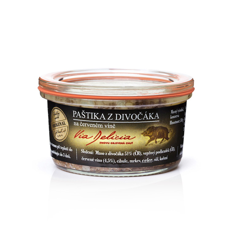 Paštika z divočáka na červeném víně 130 g
