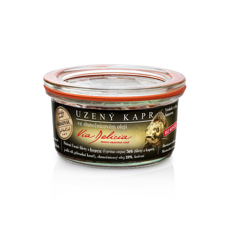 Uzený kapr ve slunečnicovém oleji 130 g