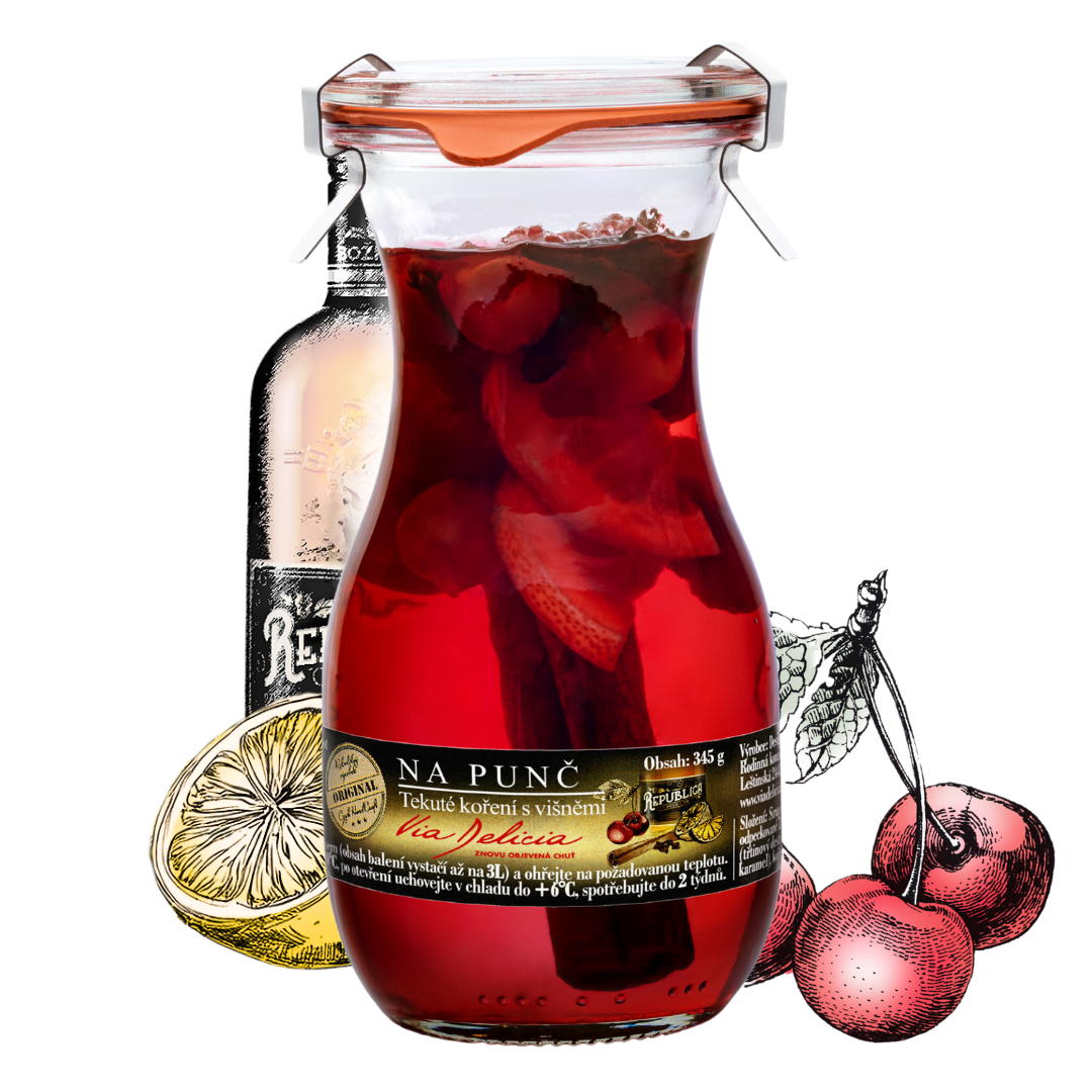 Tekuté koření Na punč s višněmi 345 g
