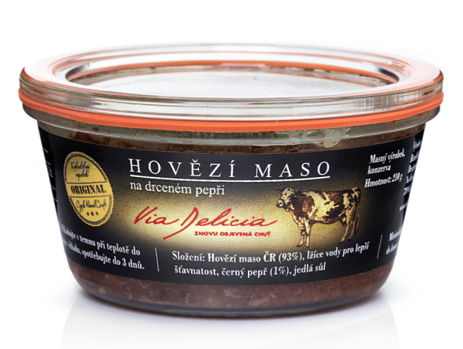 Hovězí maso na drceném pepři 210 g