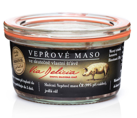 Vepřové maso ve skutečně vlastní šťávě 130 g