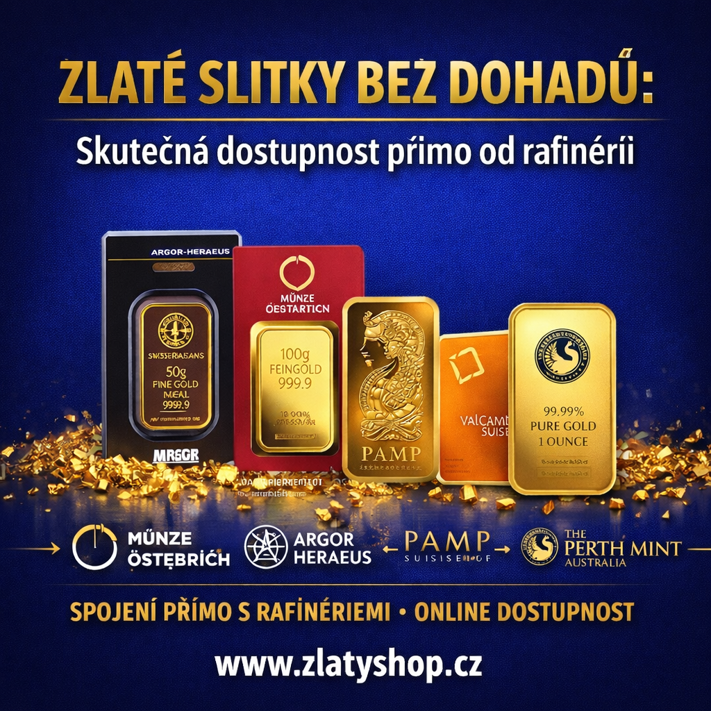 Zlaté slitky nejsou pryč. Rozhoduje, odkud je nakupujete.