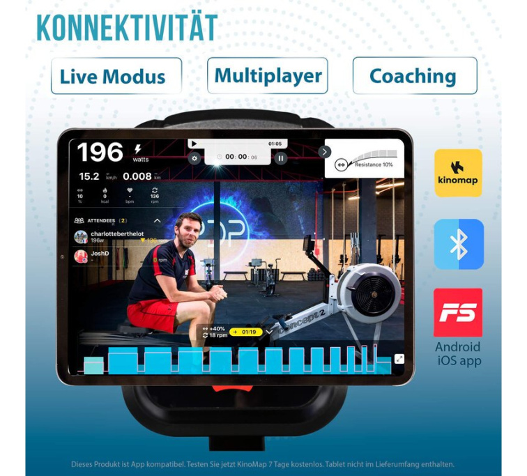 Veslovací trenažér Christopeit RW 1000