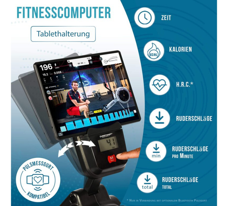 Veslovací trenažér Christopeit RW 1000