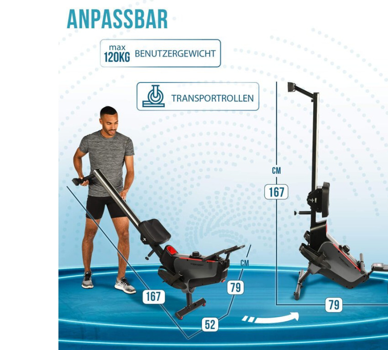 Veslovací trenažér Christopeit RW 1000