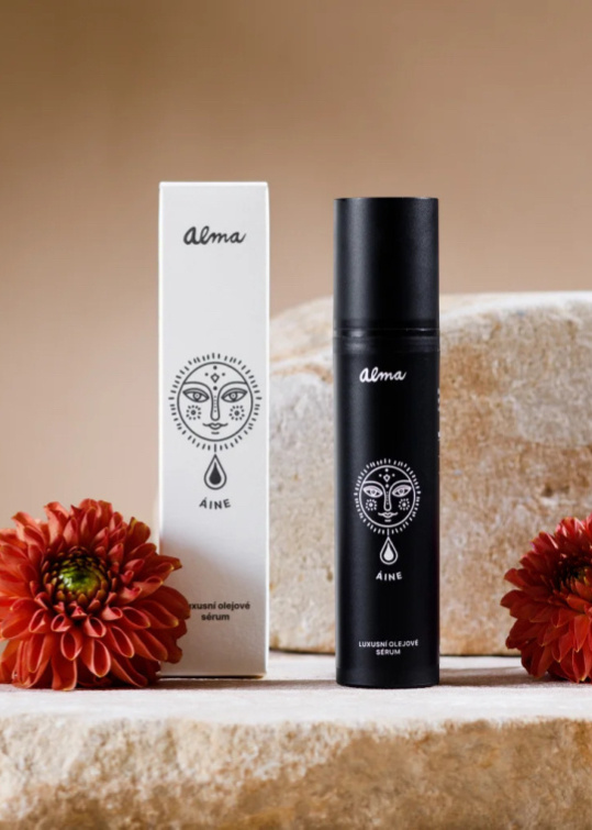 ALMA ÁINE – luxusní olejové sérum s bakuchiolem, extraktem z arktické řasy a Q10