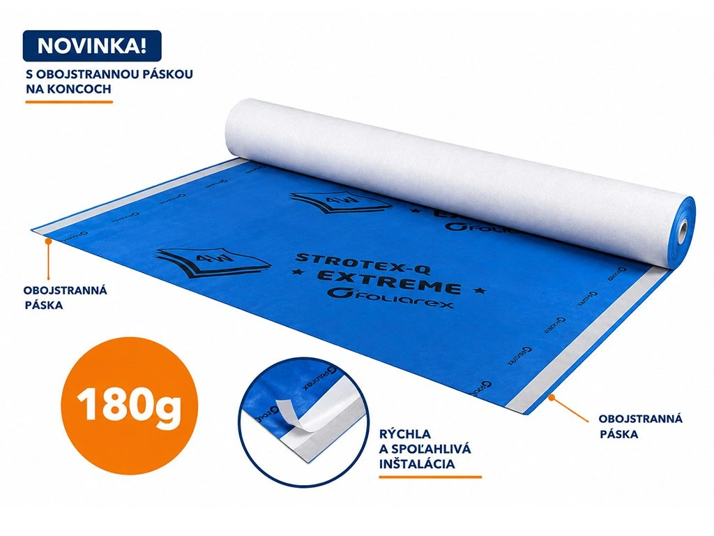 STROTEX EXTREME DT s páskou 180 g/m² - Střešní fólie / membrána (75 m²)