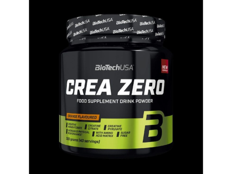 BioTech Crea Zero 320 g - Kreatínový Doplnok s Pomarančovou Príchuťou