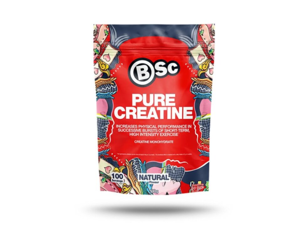 BSC Pure Creatine 500 g Natural - Podpora sily a výkonu