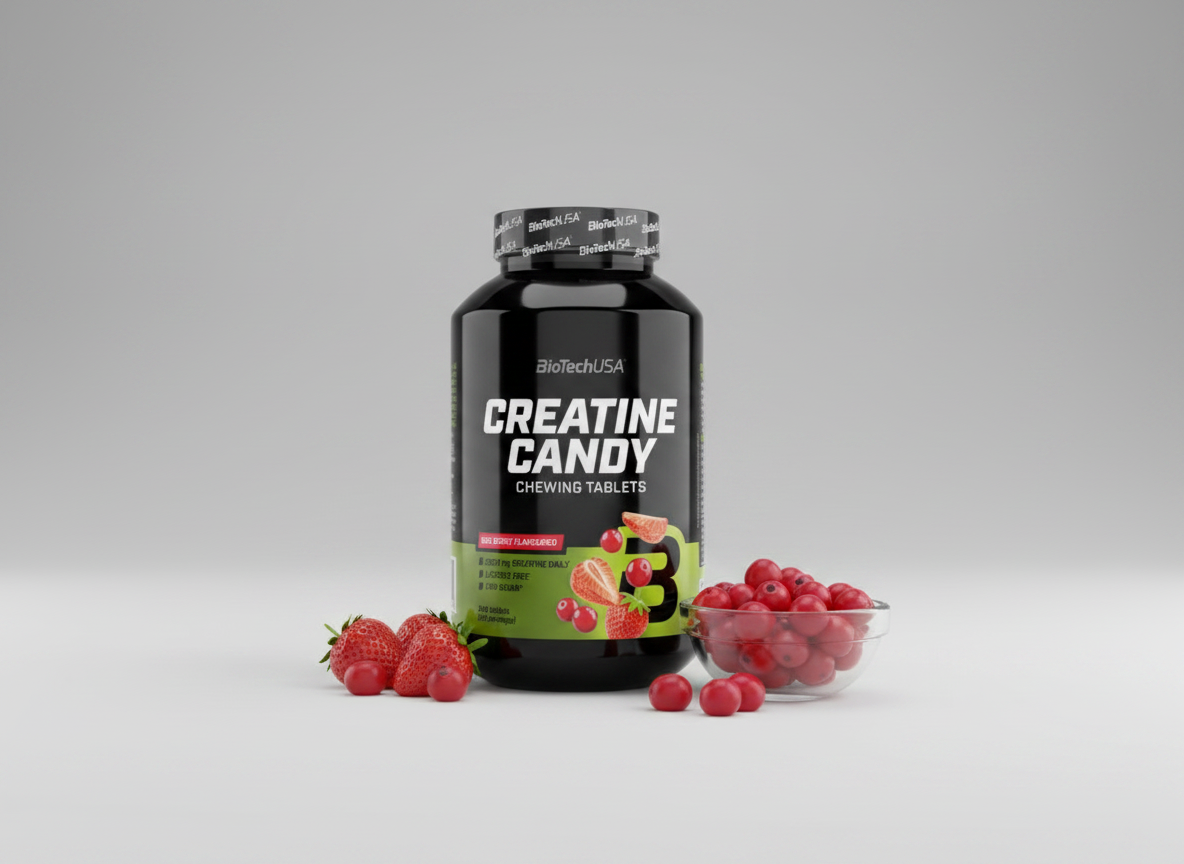 BioTech Creatine Candy 240 tbl - Červené Bobule