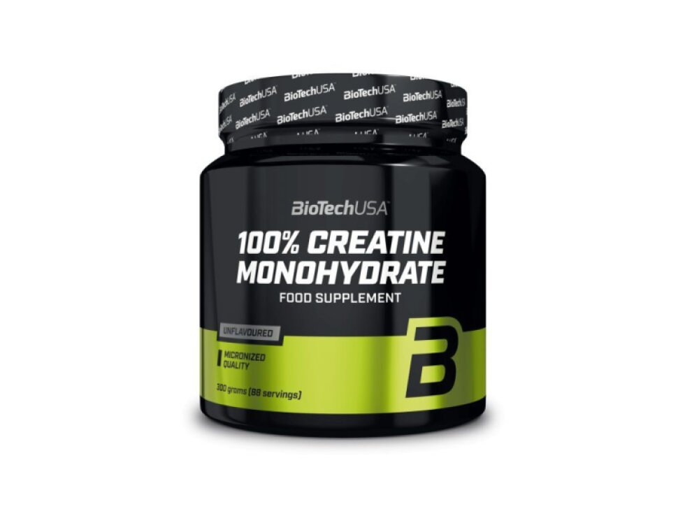 BioTech 100% Creatine Monohydrate - 300 g, Unflavoured