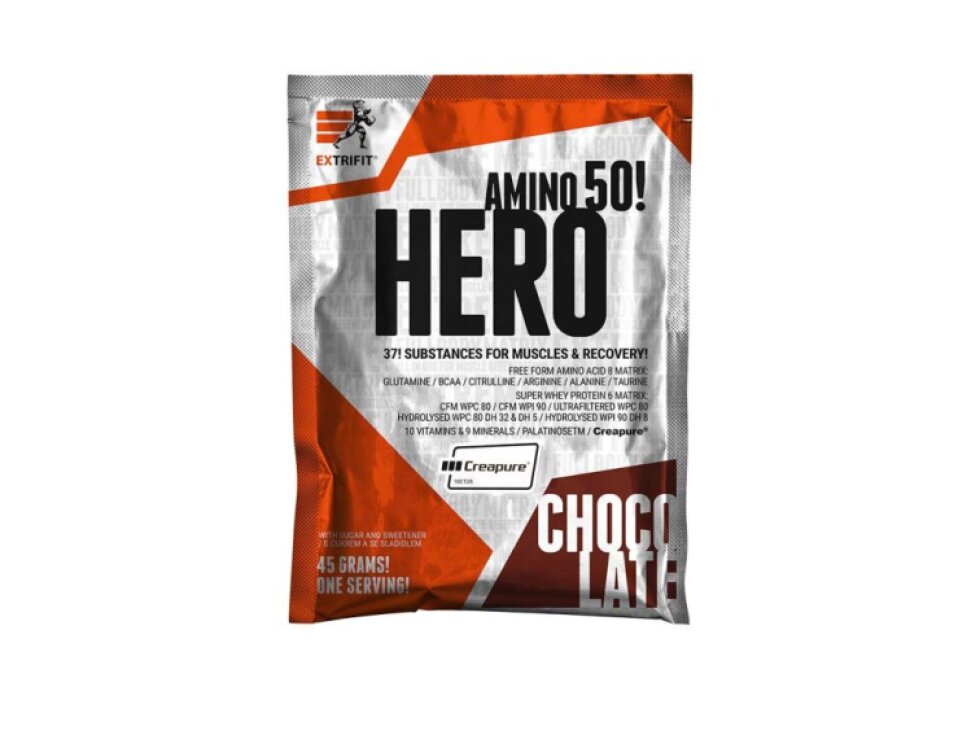 Extrifit Hero 45 g – Čokoládová vzorka gainera