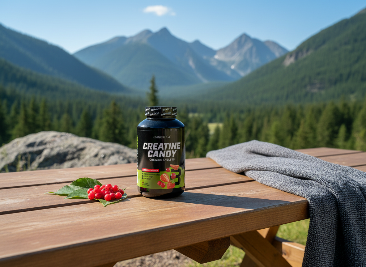 BioTech Creatine Candy 240 tbl - Červené Bobule