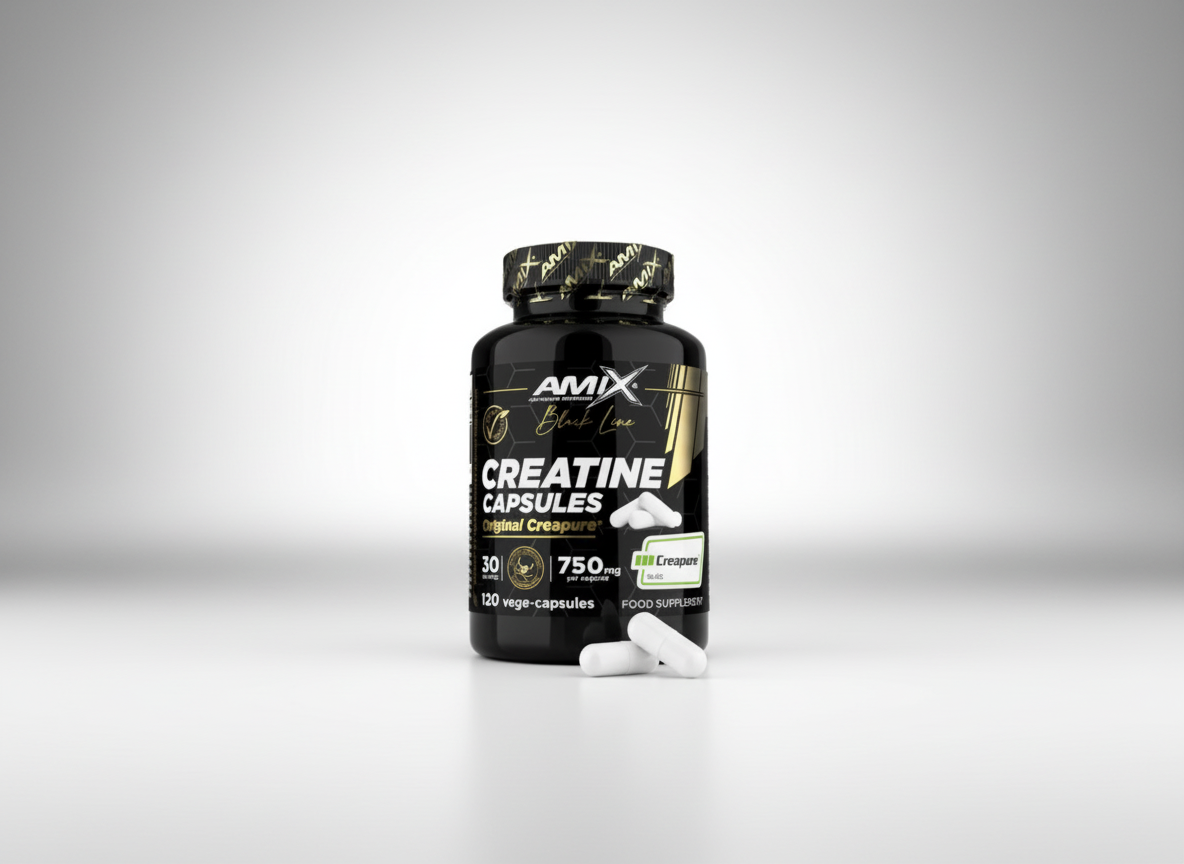 Amix Black Line Creatine Creapure 120 cps - Kapsule pre výkon
