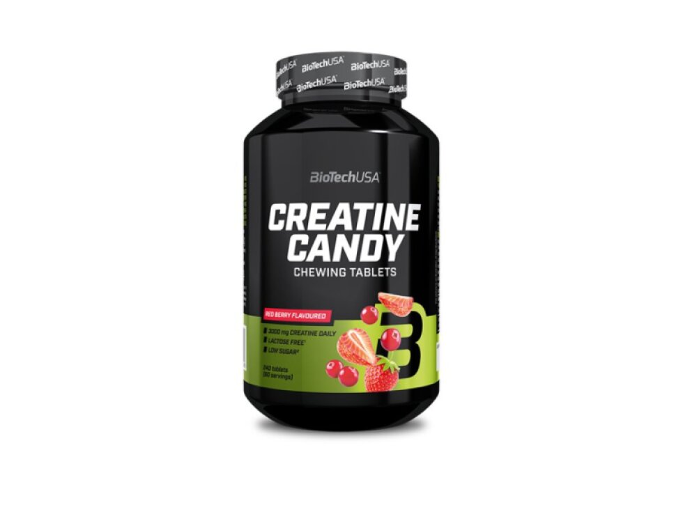 BioTech Creatine Candy 240 tbl - Červené Bobule