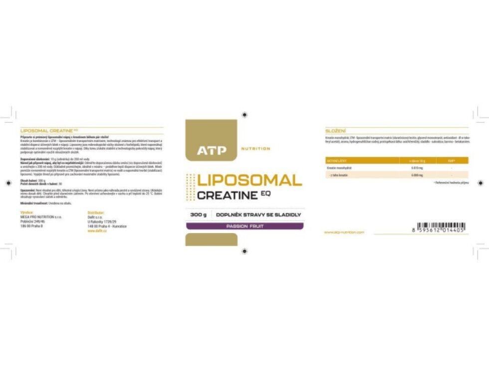 ATP Nutrition Liposomal Creatine 300g Passion Fruit