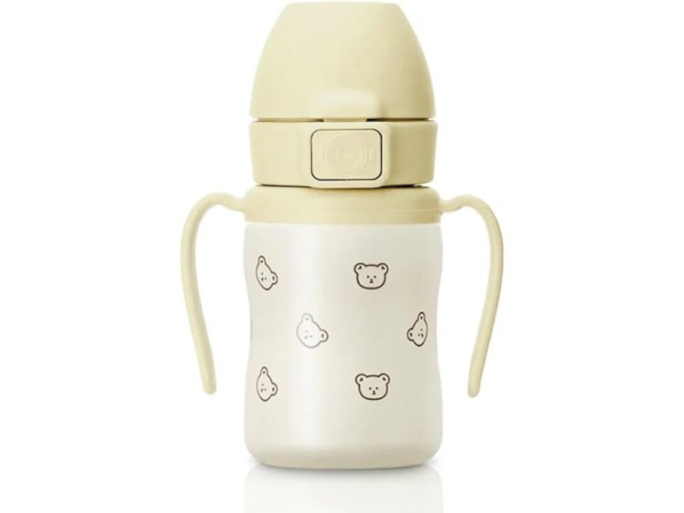 GROSMIMI nerezový tréninkový hrníček s brčkem Dotgom 200 ml