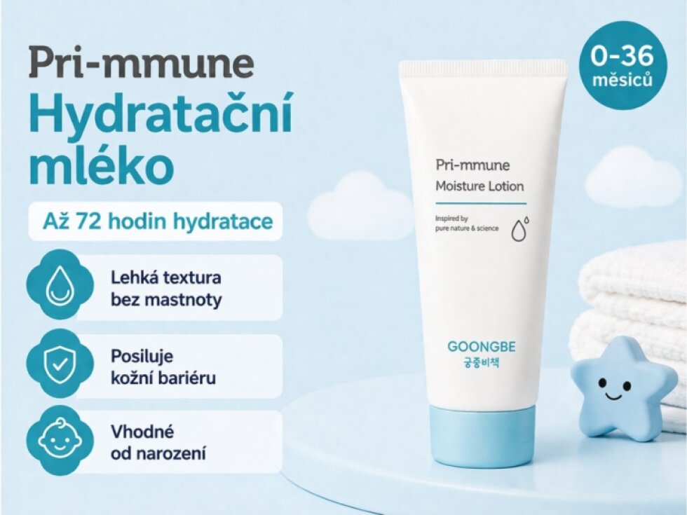 GOONGBE Pri-mmune Dual Kit – Jemný šampon a koupel + Hydratační tělové mléko 100 ml + 100 ml