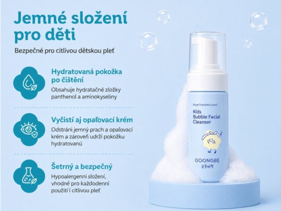 GOONGBE Kids Bublinková čisticí pěna na obličej 100 ml