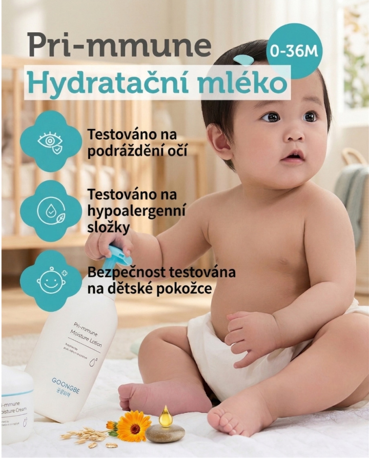 GOONGBE Pri-mmune Hydratační tělové mléko pro děti 350 ml