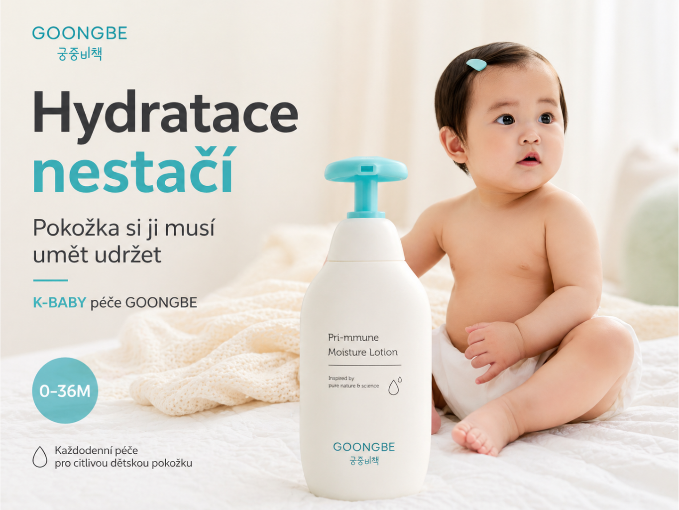 GOONGBE Pri-mmune Hydratační tělové mléko pro děti 350 ml