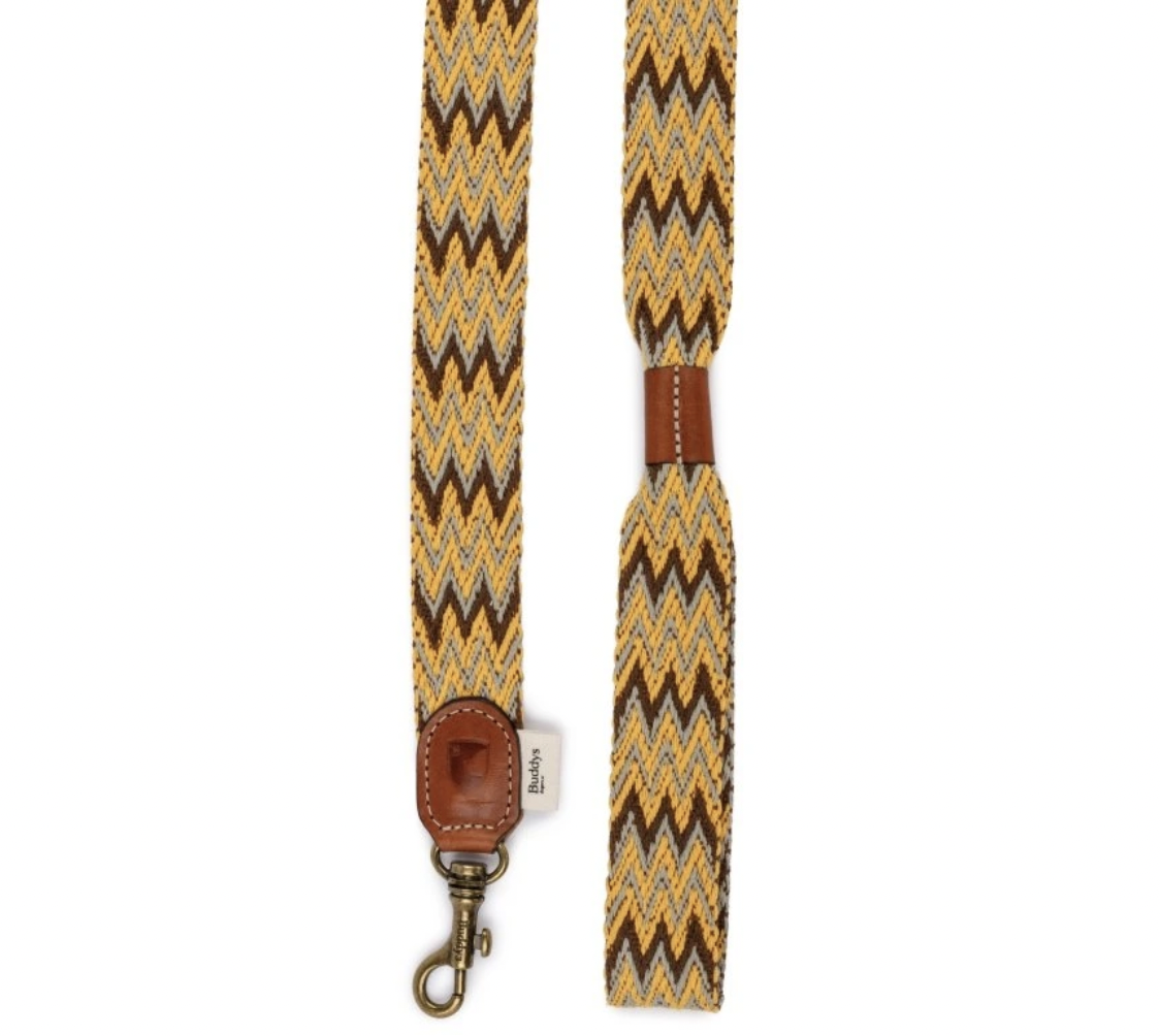 Vodítko pro psy Buddys Peruvian Gold nastavitelné