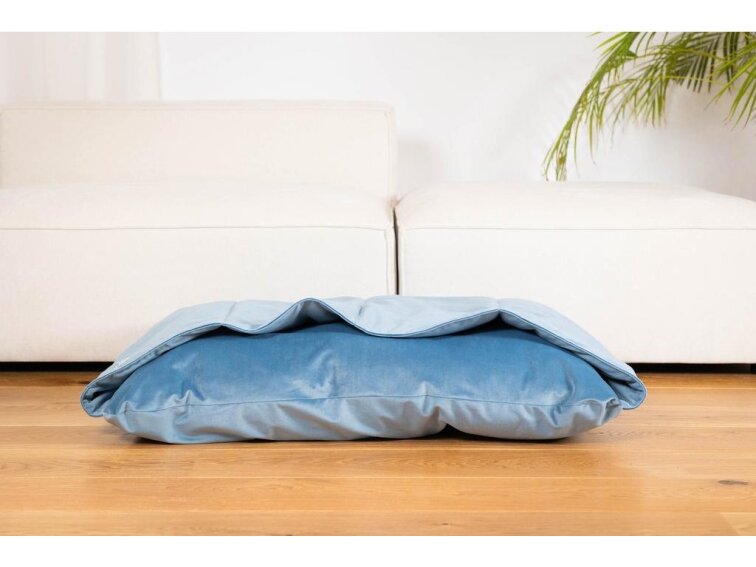 Pelíšek pro psy Lebeddie Jeskyně bez ovčí vlny světlemodrá