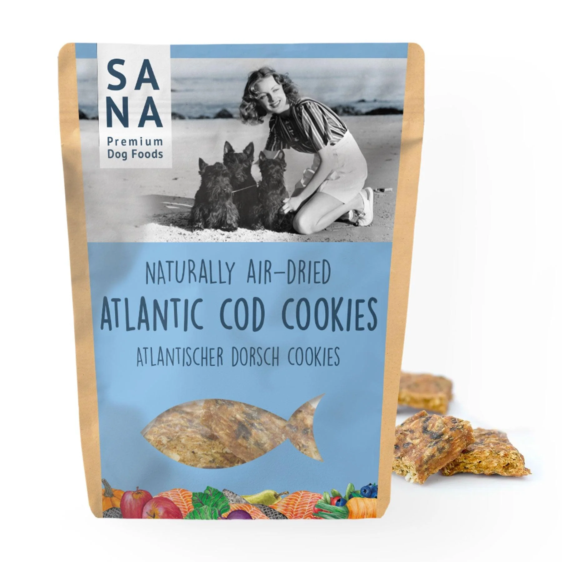 SANA Cookies pro psy z tresky atlantické 100 g