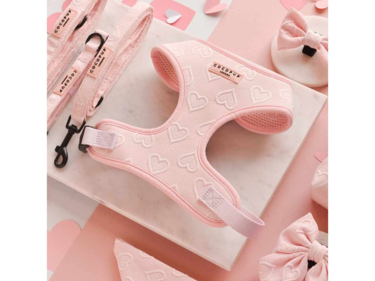 Nastavitelný postroj Cocopup - Baby pink heart