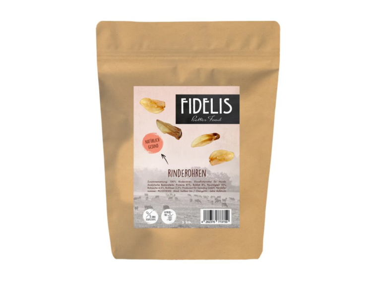 Fidelis Sušené hovězí uši pro psy 5 ks