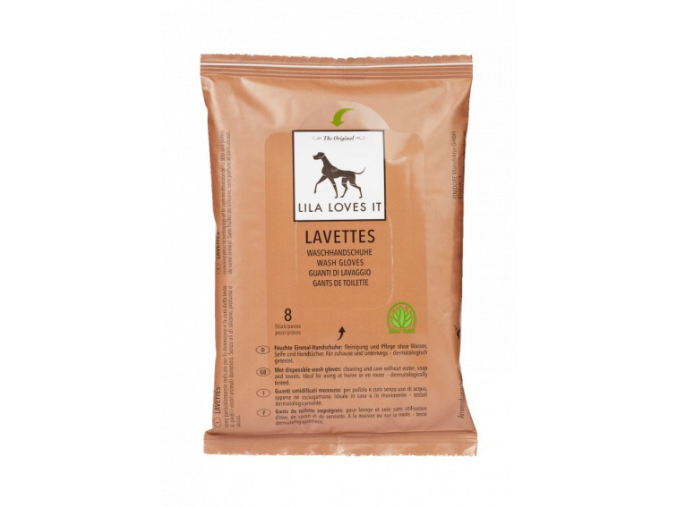 LILA LOVES IT Jednorázové mycí rukavice, 8ks