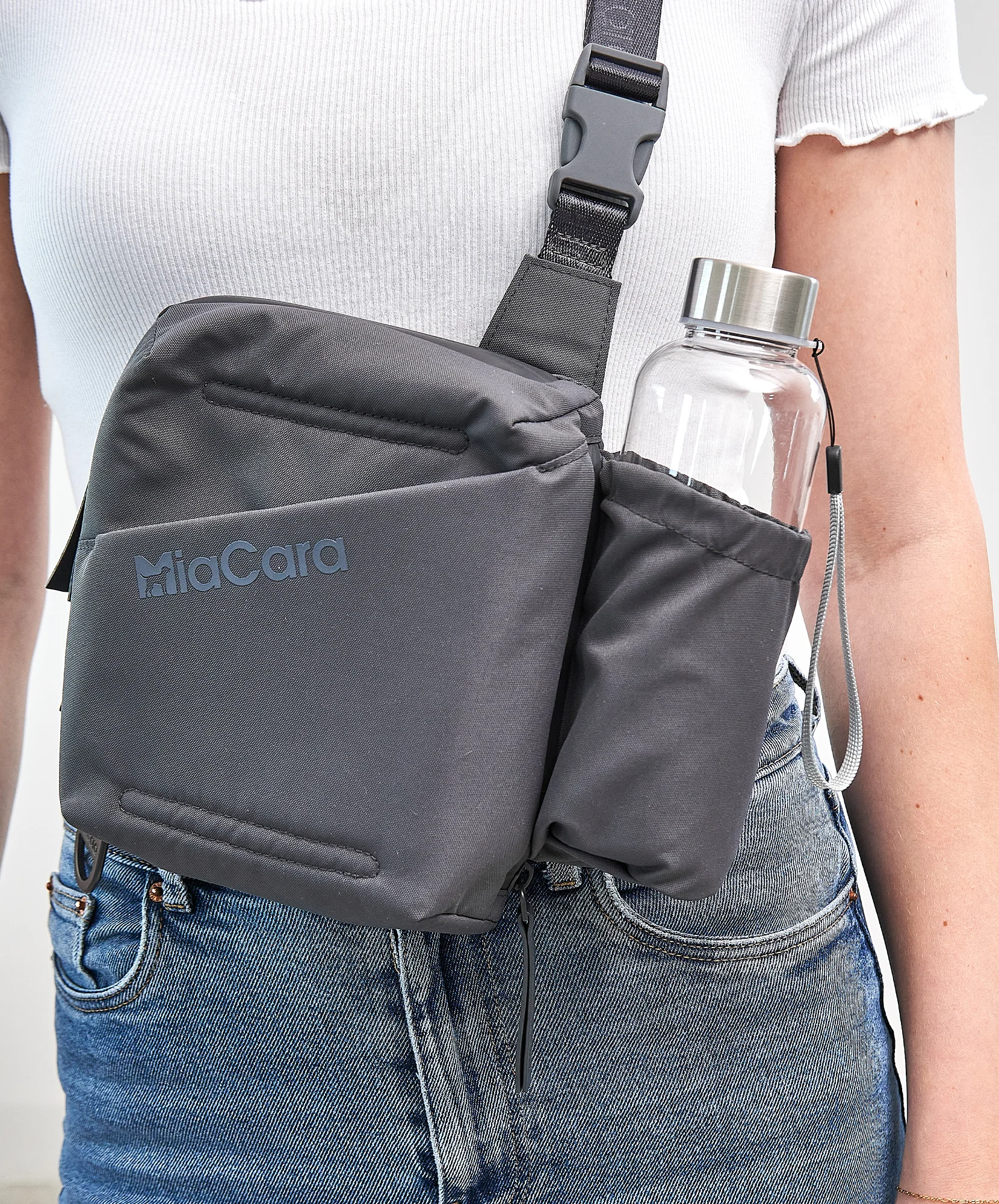 !!!Crossbody taška MiaCara Andiamo antracitová