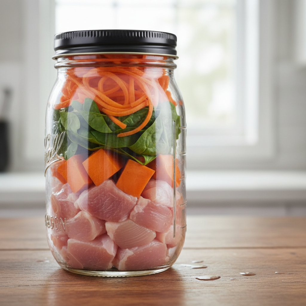 !!!Fidelis menu - kuřecí maso se sladkými bramborami, mrkví a jablky ve skle 400 g