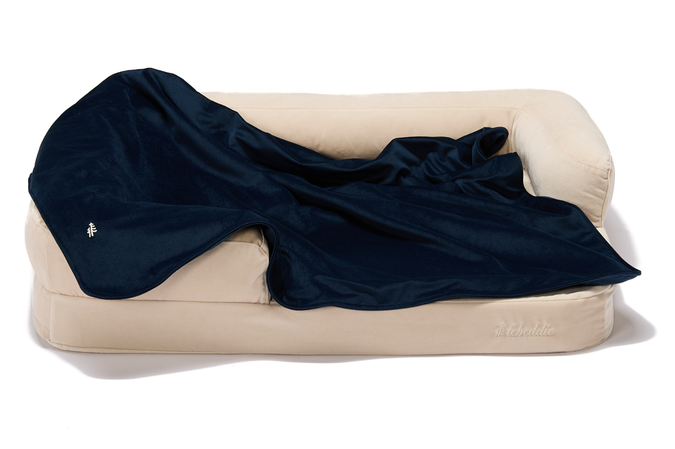 Deka Lebeddie modrá s ovčí vlnou