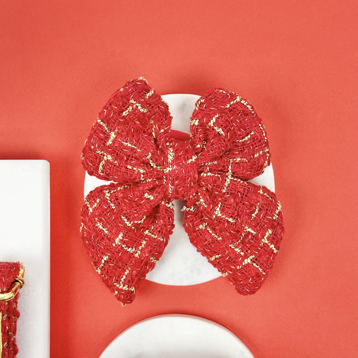 !!!Motýlek Cocopup Tweed Red Sailor